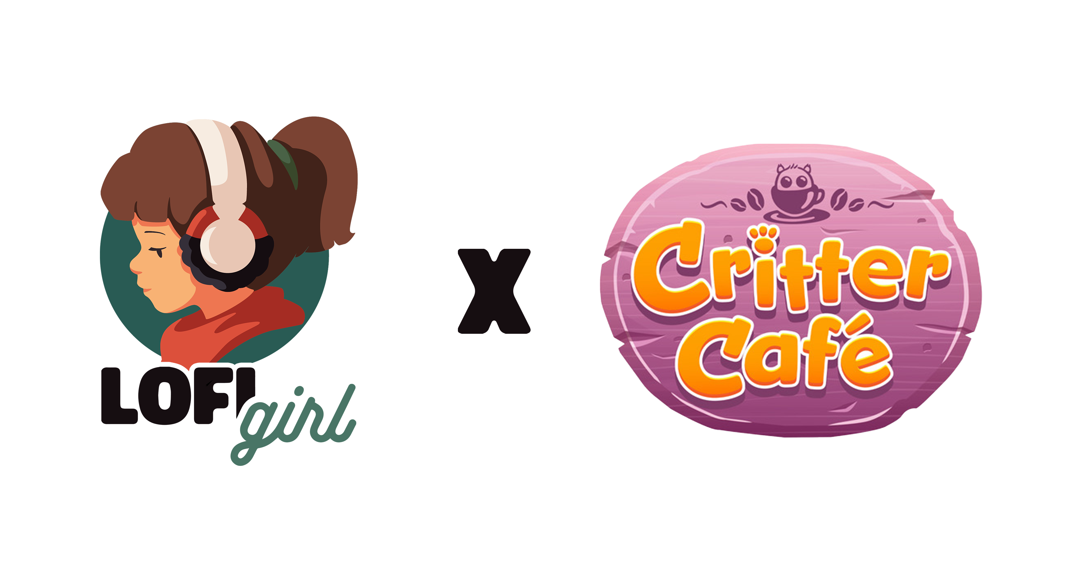 Lofi Girl logo next to the Critter Cafe logo